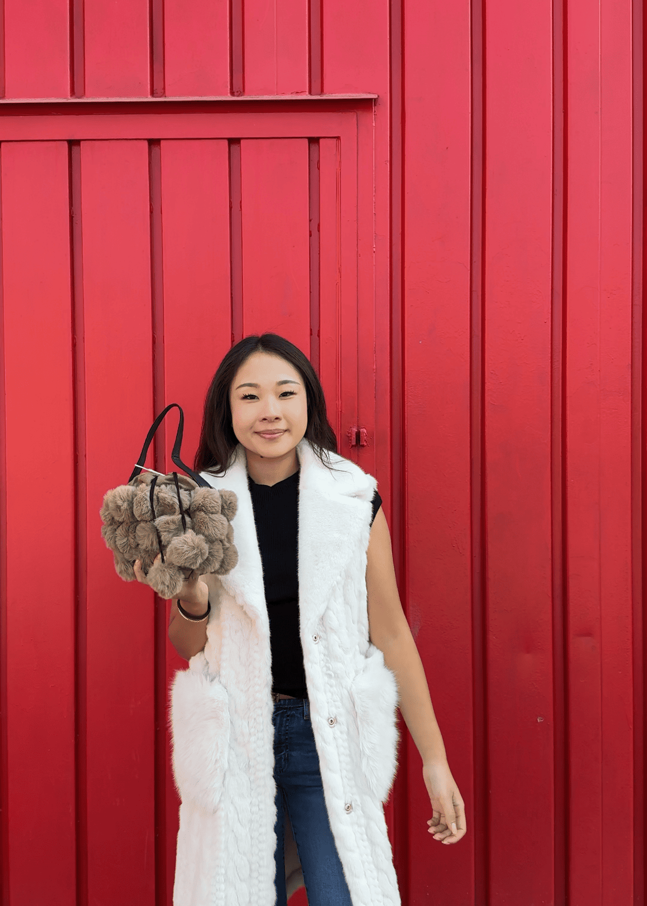 Borsa Pompon Ecopelliccia – Soft Glam