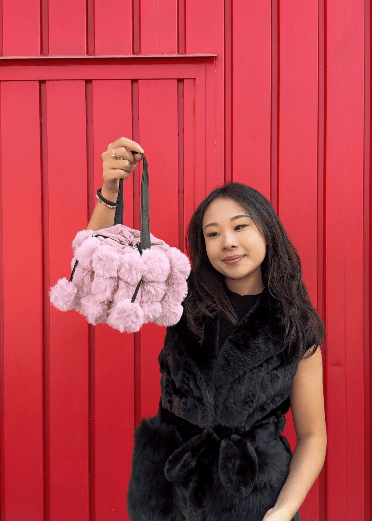 Borsa Pompon Ecopelliccia – Soft Glam